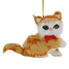 Orange Plush Kitten Ornament