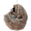 Furry Sloth Ornament Brown Side