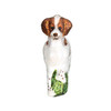 Brittany Spaniel Glass Ornament front