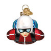 Skydiver Glass Ornament front