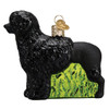 Portuguese Water Dog Glass Ornament