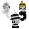 Roaring 1920s Day of Dead Skull Glass Ornament