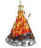 Roasting Marshmallows Campfire Glass Ornament back