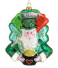 Love Ireland Santa Glass Ornament