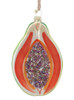 Tropical Fruit Papaya Glass Ornament