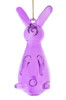 Balloon Animal - Purple Rabbit Balloon Glass Ornament front