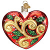 2021 1st Christmas Heart Glass Ornament back