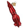 Red Squid Glass Ornament