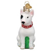 Bull Terrier Glass Ornament front