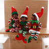 African American - Black Elf Doll Ornament - Shelf Sitter Wood Background 4