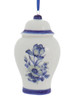 Indigo Blue and White Ginger Jar Ornament 6 Sided Style A Front