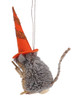 Buri Witch Mouse Halloween Ornament Orange Hat Side Back