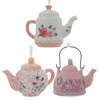 Pink, Lavender Porcelain Teapot Ornament