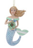 Striped Tail Mermaid Ornament Wreath Front