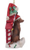 Doghouse with Chocolate Lab Ornament Right Side