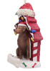 Doghouse with Chocolate Lab Ornament Left Side