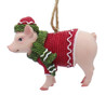 Fun Winter Attire Farm Animal - Baby Pig Ornament
