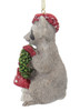 Humorous Winter Critter Raccoon Ornament Left Side