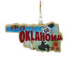 Sooner State of Oklahoma Glass Ornament Left Side