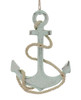 Wooden Anchor Ornament Green Back