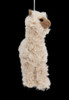 3 pc Plush Fuzzy Alpaca Ornaments SET Tan Side