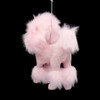 Plush Pink Poodle Ornament Side Back