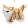 Plush Fuzzy Standing Orange Tabby Cat Ornament