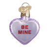 Valentine Heart Candy Glass Ornament be mine