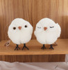 Cute Plush Fabric Baby Owl with Legs Ornament Front