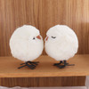 Cute Plush Fabric Baby Owl with Legs Ornament  Side