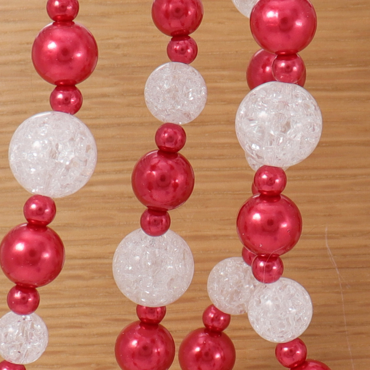 Red Beaded Tree Garland, 6 ft, ST2430680