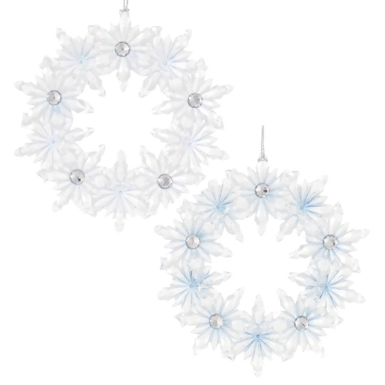 Glitter Frosted Clear Snowflake Ornament, Acrylic 4 1/2 KAW6735