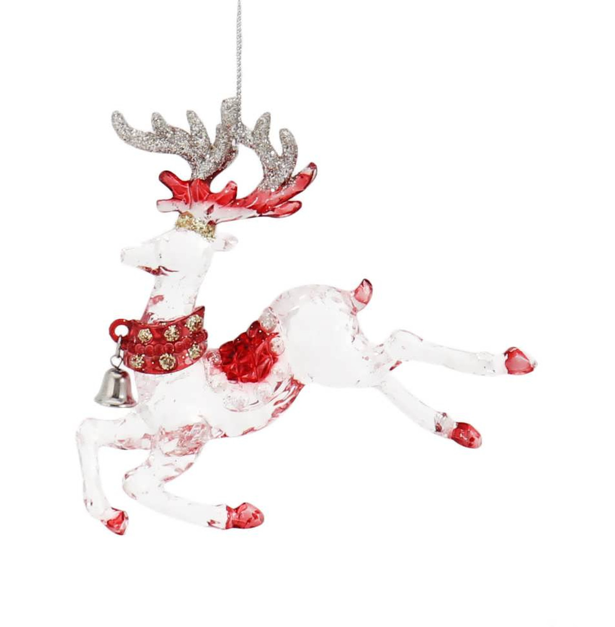 Kalindi Kunis Red Flower clear Ornament by Holiday Ornaments