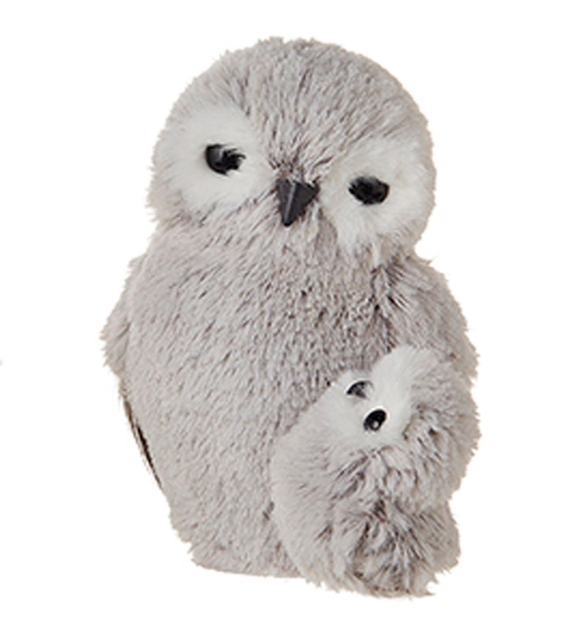 Fun White Fluff Round Baby Owl Ornament with Legs 3 3/4 your choice