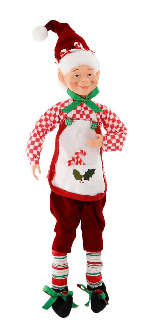 Christmas Apron Santa Claus Elk Christmas Tree Print Apron Aprons