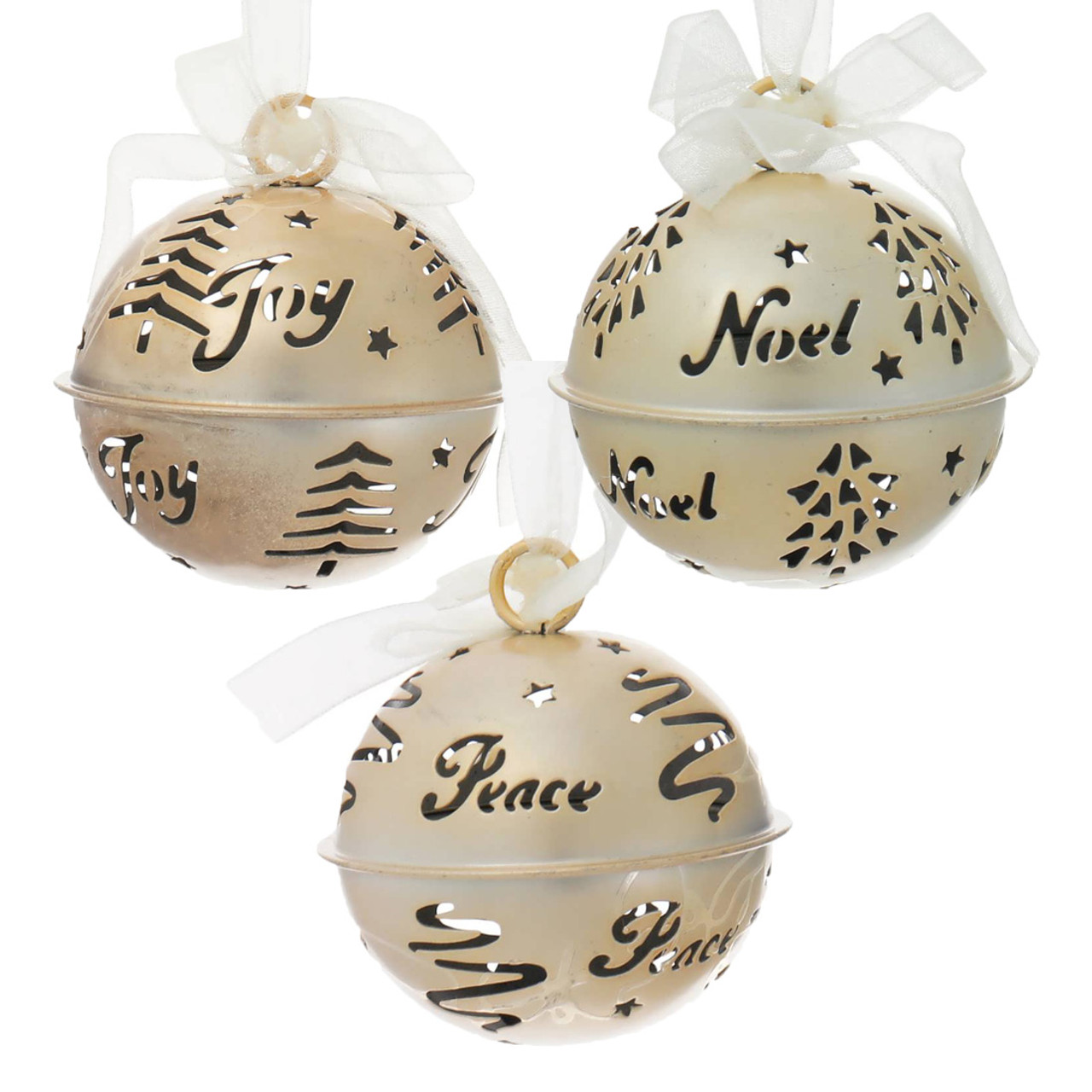 Jingle Bell Ornaments (large version) - 6 Pack - Gold Foil – Haute Decor