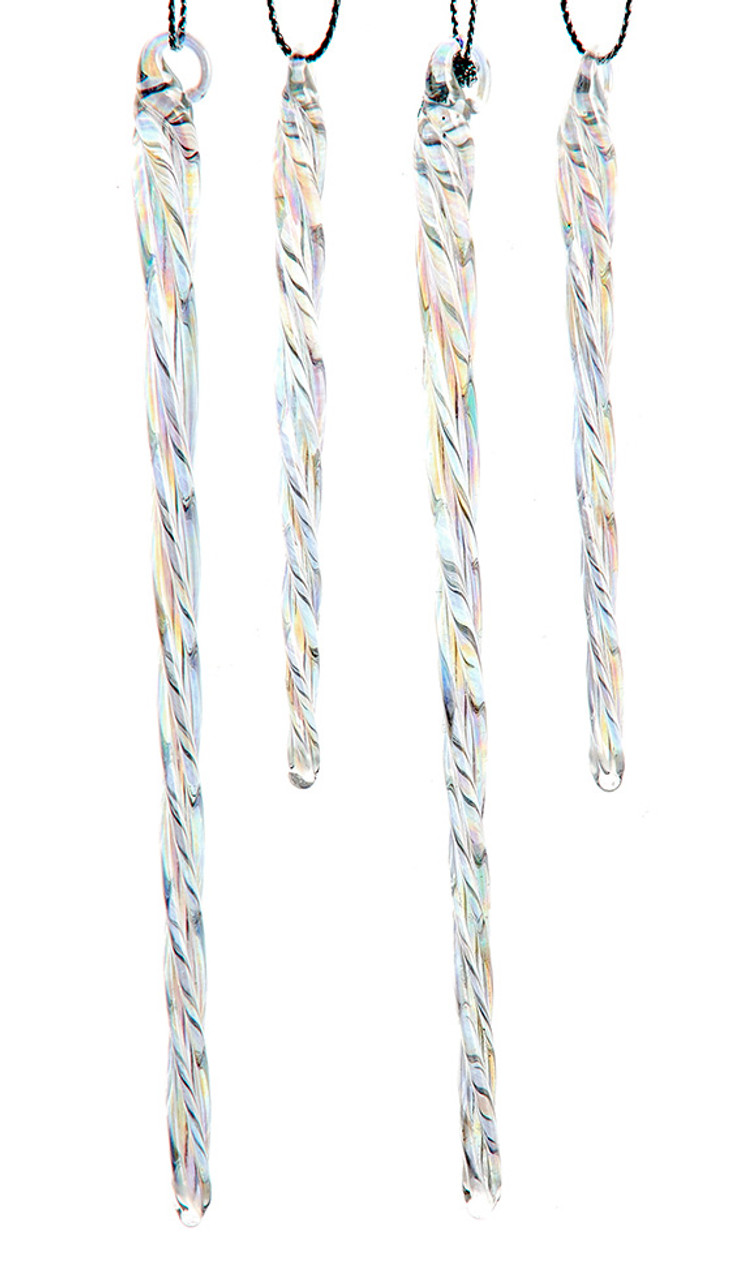 12 Icicle Holiday Ornament (Set of 2) - Clear