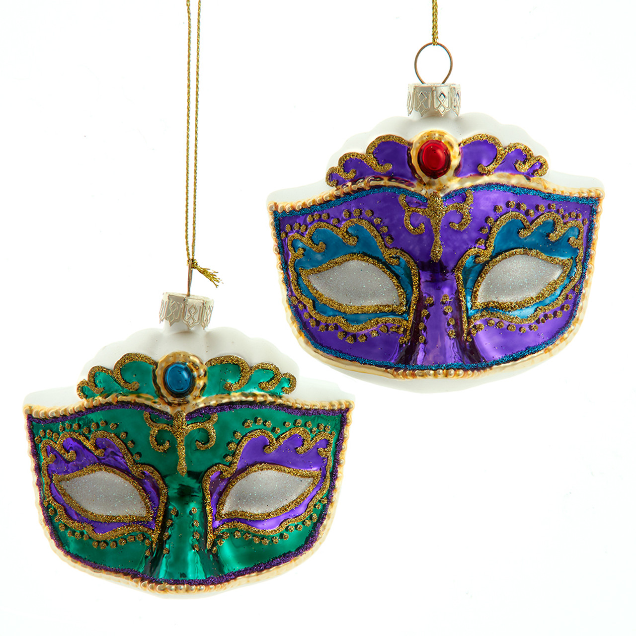 Kurt Adler Glittered Peacock Ornaments Set of 2 - Digs N Gifts