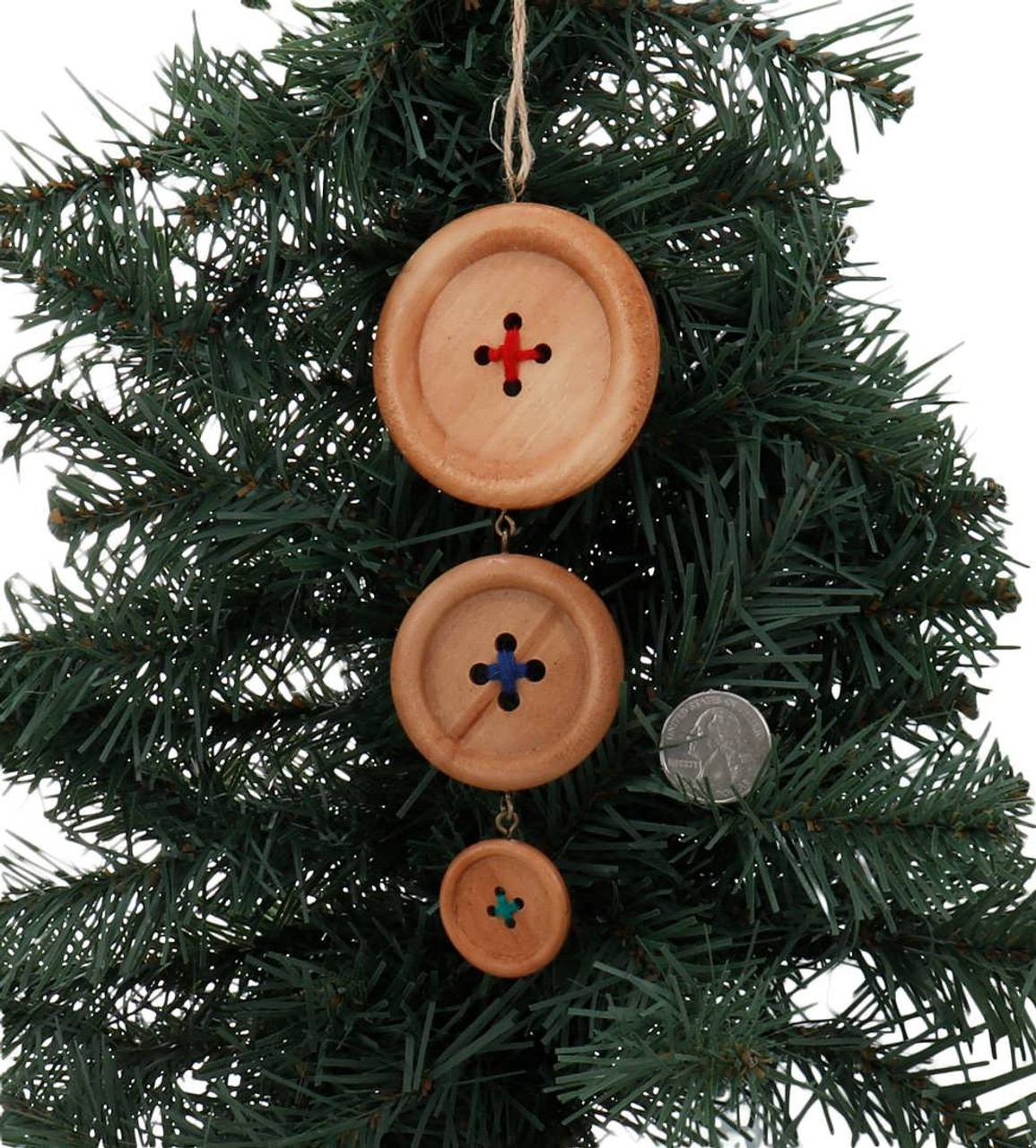 Kurt S. Adler Christmas Wooden Tree with Decorative Hanging