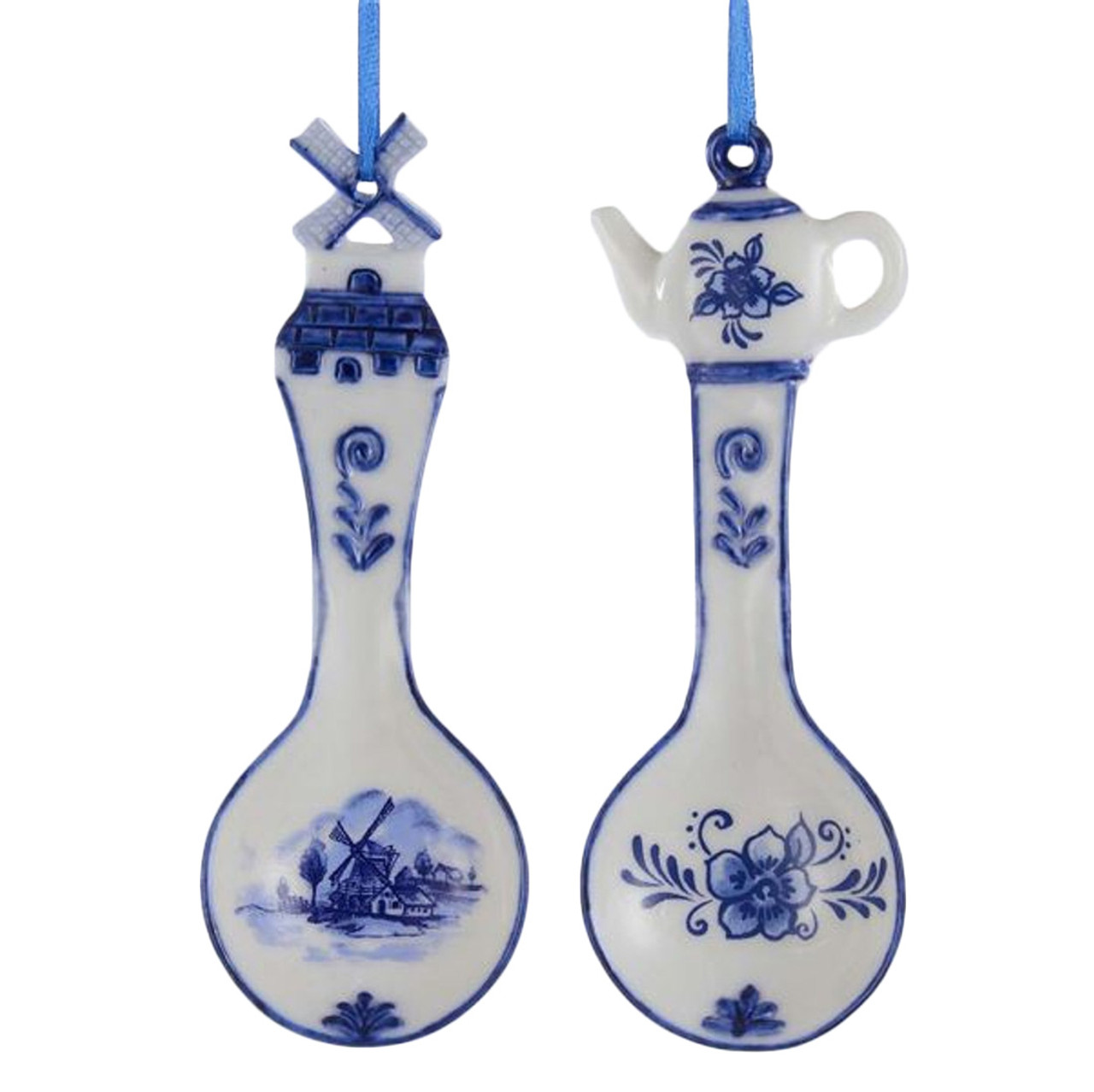 Dutc Ceramic Spoon Rests Delft Blue 3 D Windmill