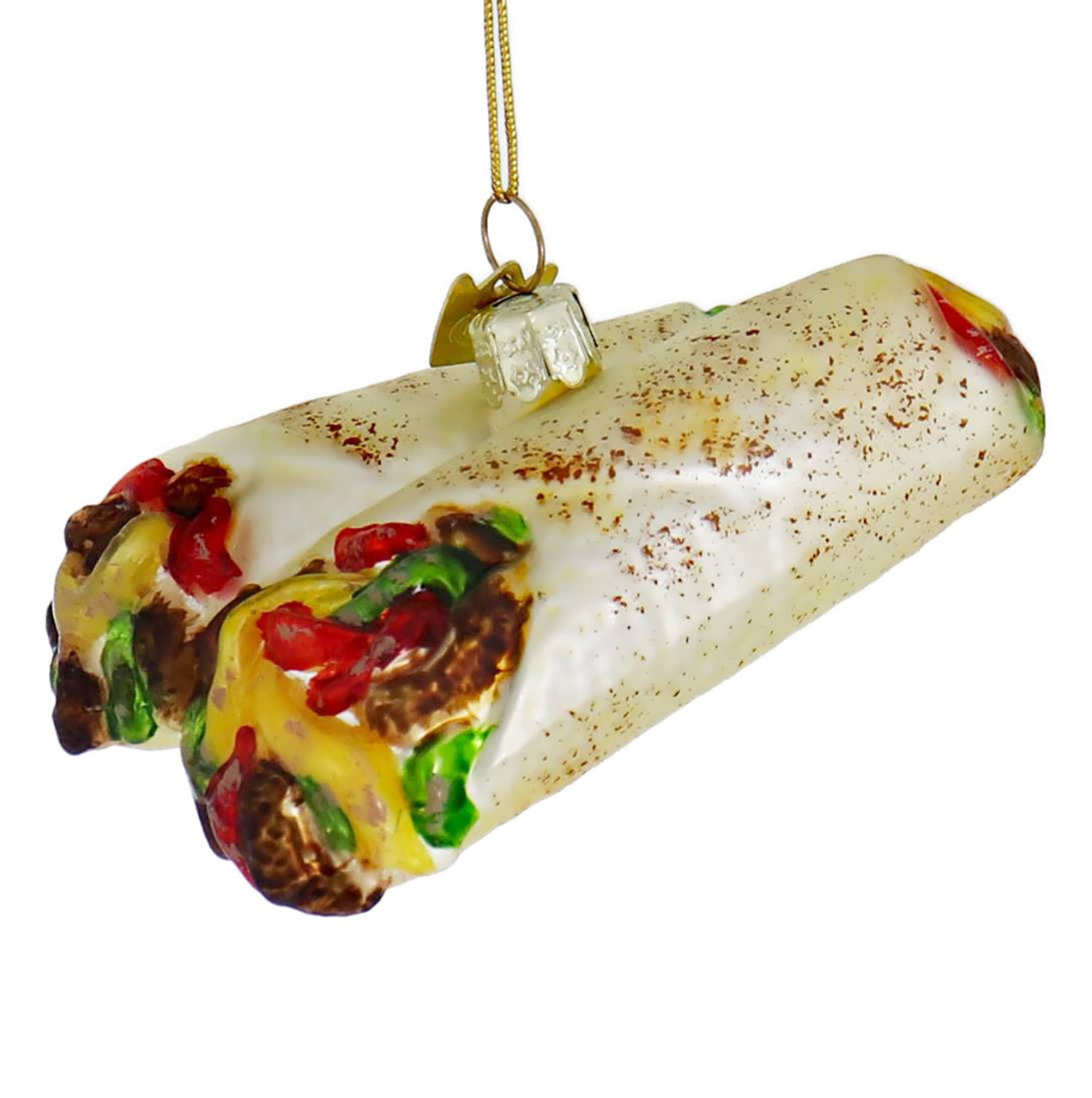 Fast food inspired glittered ornaments. Chicken ornament