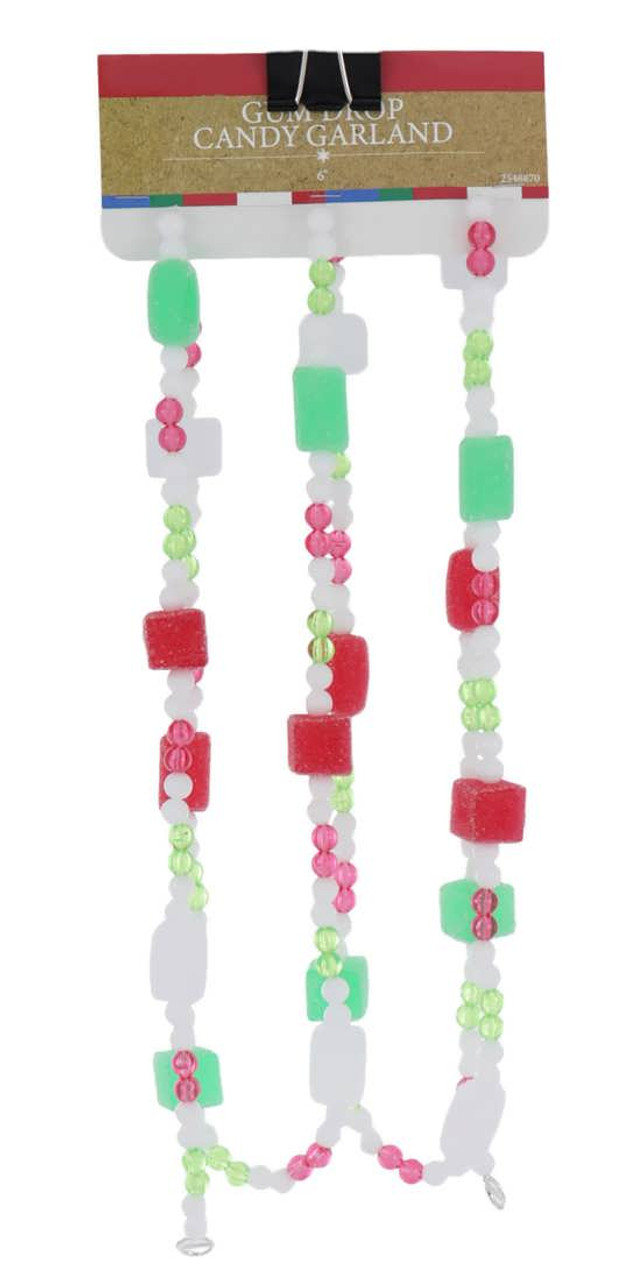 Red Beaded Tree Garland, 6 ft, ST2430680