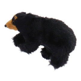 Furry Walking Black Bear Ornament