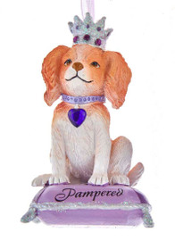 King Charles styled Pampered Pet Dog Ornament