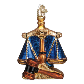 Lawyer - Scales of Justice Glass Ornament
