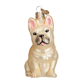 French Bulldog Glass Ornament