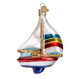 Sailboat Glass Ornament