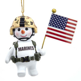 Snowman Marine Ornament