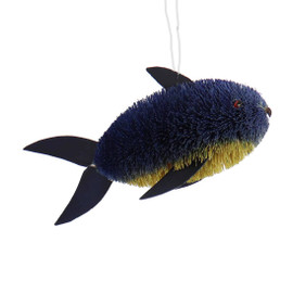 Buri Bristle Blue Fish Ornament - Large
