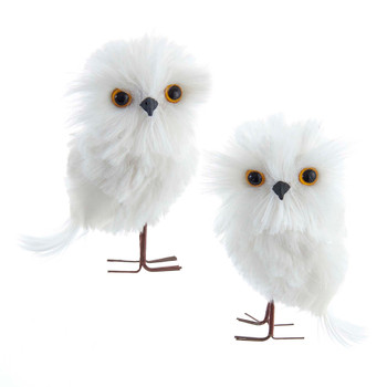Artificial Feathered Owl White Owl Ornaments Christmas Owl Hanging Ornament Xmas Gifts for Wedding Decoration Home Garden Party Okngr 4 Pcs Stuffed Owl Ornaments